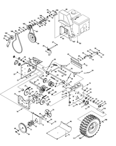 Drive System Diagram and Parts List for 2X930SWE (31AH95SU756-31BH95SU710)(2013) Cub Cadet Snow Blower